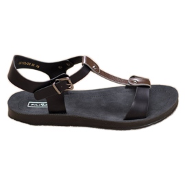 Filippo Bequeme Sandalen schwarz grau