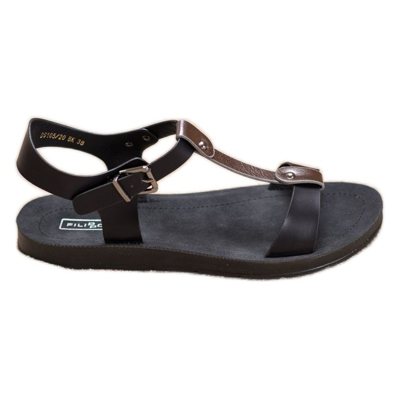 Filippo Bequeme Sandalen schwarz grau