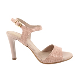 Espinto Rosa Sandalen von gestrichenem Leder Frauen