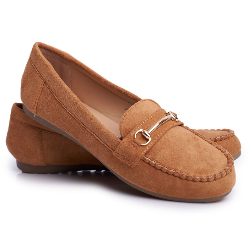 BUGO Damen Slipper Wildleder Camel Dive braun