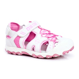 Kindersandalen Big Star mit Klettverschluss Weiß FF374207 rosa