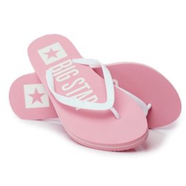 Damen Hausschuhe Flip-Flops Big Star Pink FF274A319 rosa