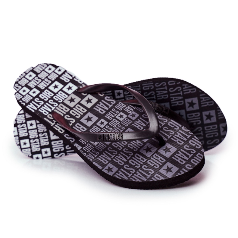 Damen Hausschuhe Flip-Flops Big Star Schwarz FF274A303