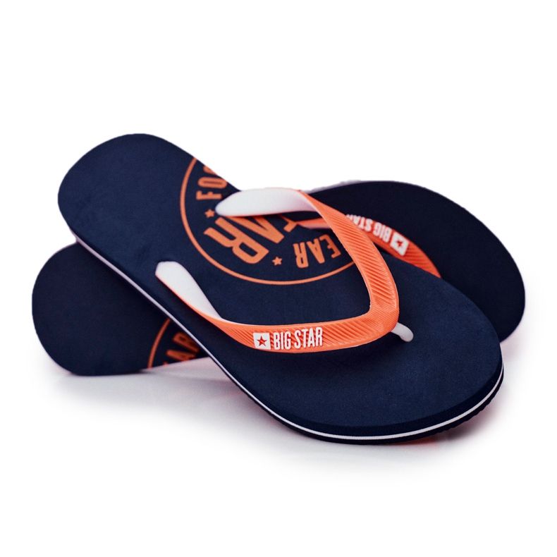 Damen Hausschuhe Flip-Flops Big Star Marineblau FF274A297