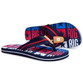Herren Hausschuhe Flip-Flops Big Star Marineblau FF274A484