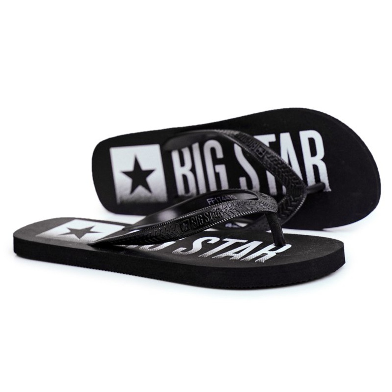 Herren Hausschuhe Flip-Flops Big Star Schwarz FF274A470