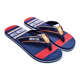 Herren Hausschuhe Flip-Flops Big Star Marineblau FF274A459 navy blau