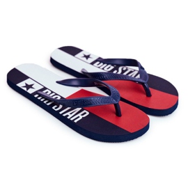 Herren Hausschuhe Flip-Flops Big Star Marineblau FF274A454 navy blau