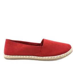 Rote Slip-On-Espadrilles Y16-5