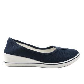 Marineblaue Turnschuhe HC-03 Keil Turnschuhe navy blau