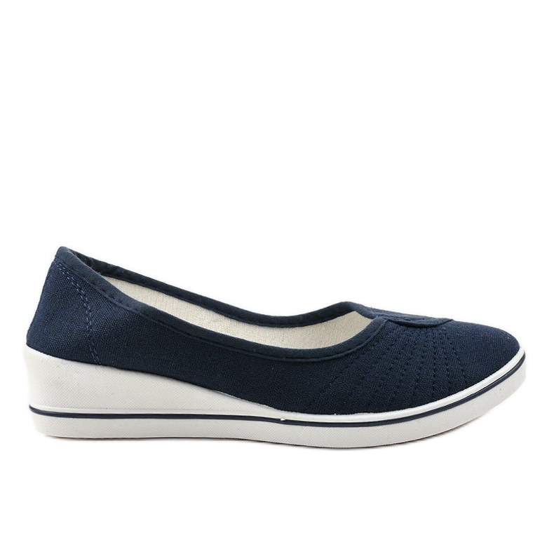 Marineblaue Turnschuhe HC-03 Keil Turnschuhe navy blau