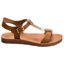 Filippo Bequeme Sandalen braun golden