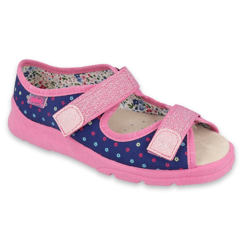 Befado Kinderschuhe 869Y137 navy blau rosa