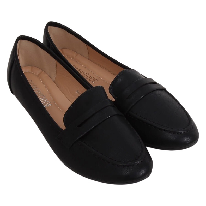 Schwarze Damen-Loafer 98-29 Schwarz