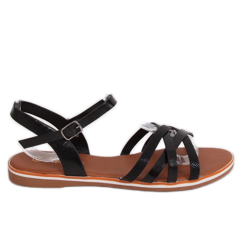 Schwarze Sandalen für Damen 99-62 Schwarz