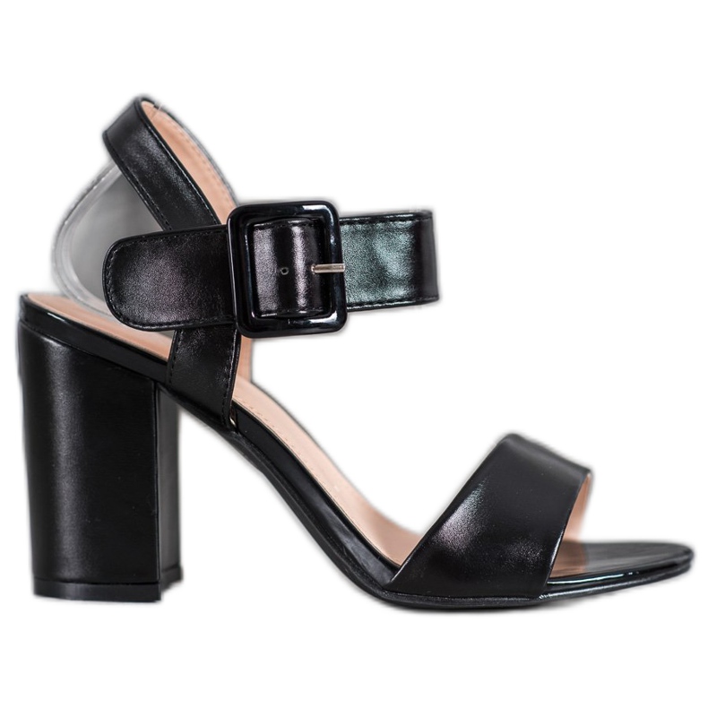 Small Swan Sandalen an einer Bar mit Öko-Leder schwarz