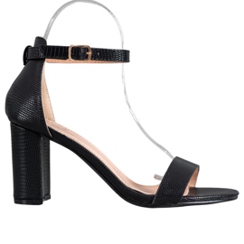 Small Swan Stylische Sandalen mit hohen Absätzen schwarz