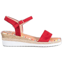 Yes Mile Bequeme Wildledersandalen rot