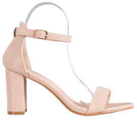 Small Swan Stylische Sandalen mit hohen Absätzen braun