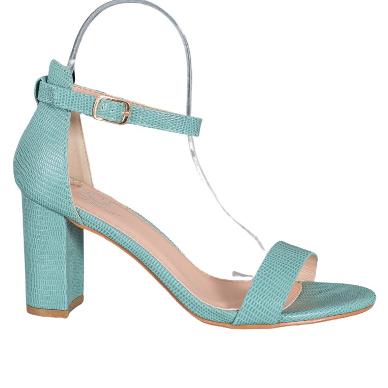 Small Swan Stylische Sandalen mit hohen Absätzen grün