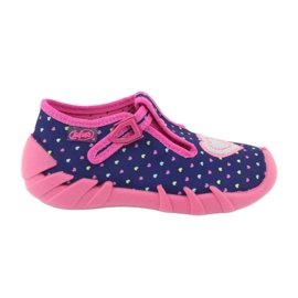 Befado Kinderschuhe 110P362 navy blau rosa