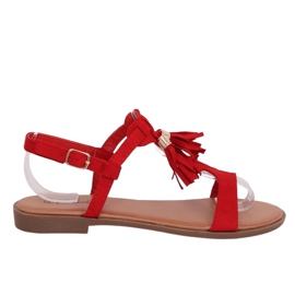 Rote Damensandalen 222-30 Rot