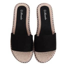 Schwarze Damenschuhe schwarz 35-185 Schwarz