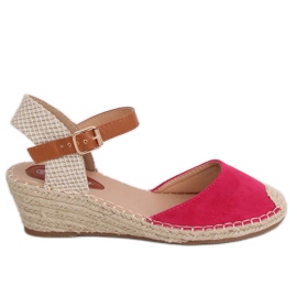 Espadrilles auf Fuchsia Wedges S-820 Fushia rosa