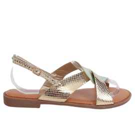 Goldene Damensandalen 222-31 Gold
