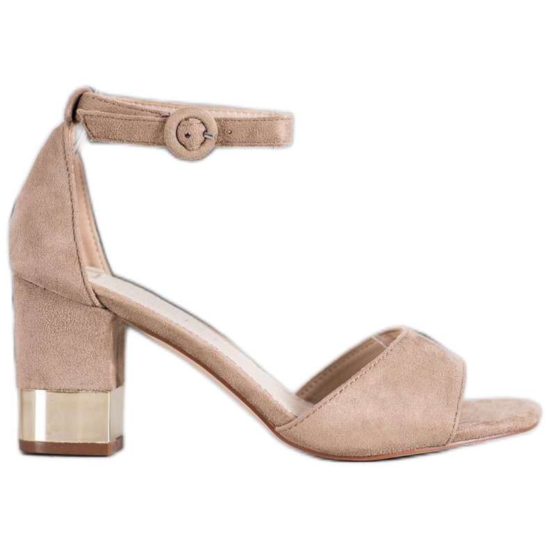 Filippo Sandalen mit dekorativem Absatz braun