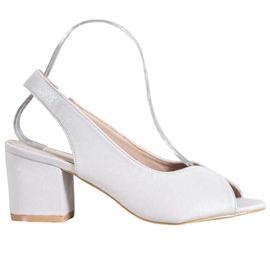 Filippo Lässige Sandalen mit hohen Absätzen grau