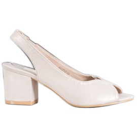 Filippo Lässige Sandalen mit hohen Absätzen golden