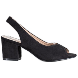 Filippo Lässige Sandalen mit hohen Absätzen schwarz