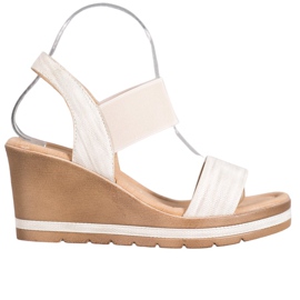 Sea Elves Stylische Keilsandalen braun