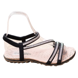 Camo Bequeme Sandalen zum Hineinschlüpfen schwarz