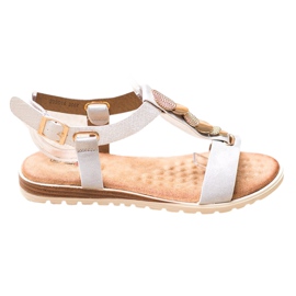 Evento Weiße Sandalen mit Ornamenten