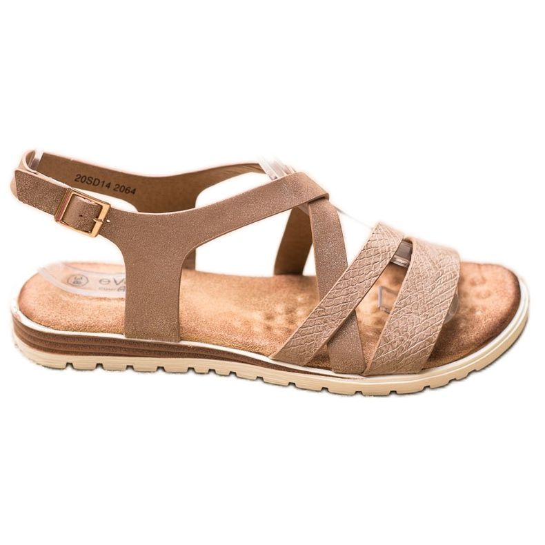 Evento Braune Sandalen mit Öko-Leder