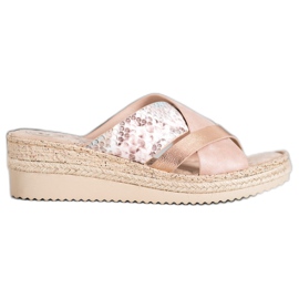 Evento Modische Puderhausschuhe rosa