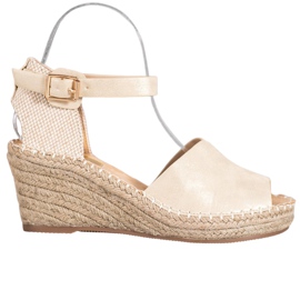 Evento Lässige Keilsandalen braun gelb