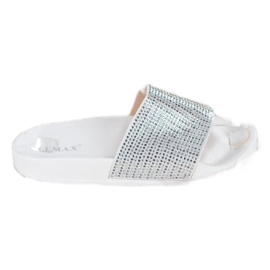 Lemax Weiße Hausschuhe mit Zirkonia