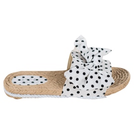 Small Swan Modische Hausschuhe mit Schleife weiß