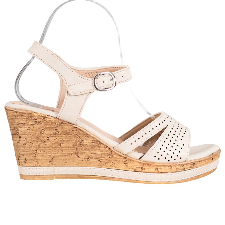 GOLL Keilsandalen mit Öko-Leder braun