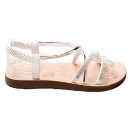 Sea Elves Sandalen mit silbernen Ornamenten weiß