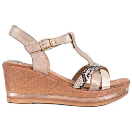 Evento Elegante Keilsandalen braun