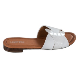 SHELOVET Elegante Hausschuhe aus Öko-Leder weiß