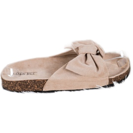 SHELOVET Wildlederhausschuhe mit Schleife braun