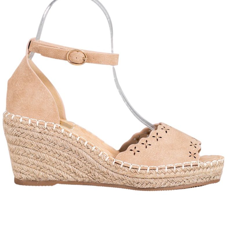 Evento Sandalen mit durchbrochenem Muster braun