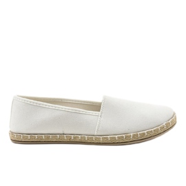 Silberne Slip-On-Espadrilles D1K-19 grau