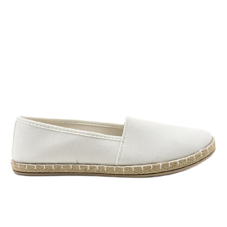 Silberne Slip-On-Espadrilles D1K-19 grau