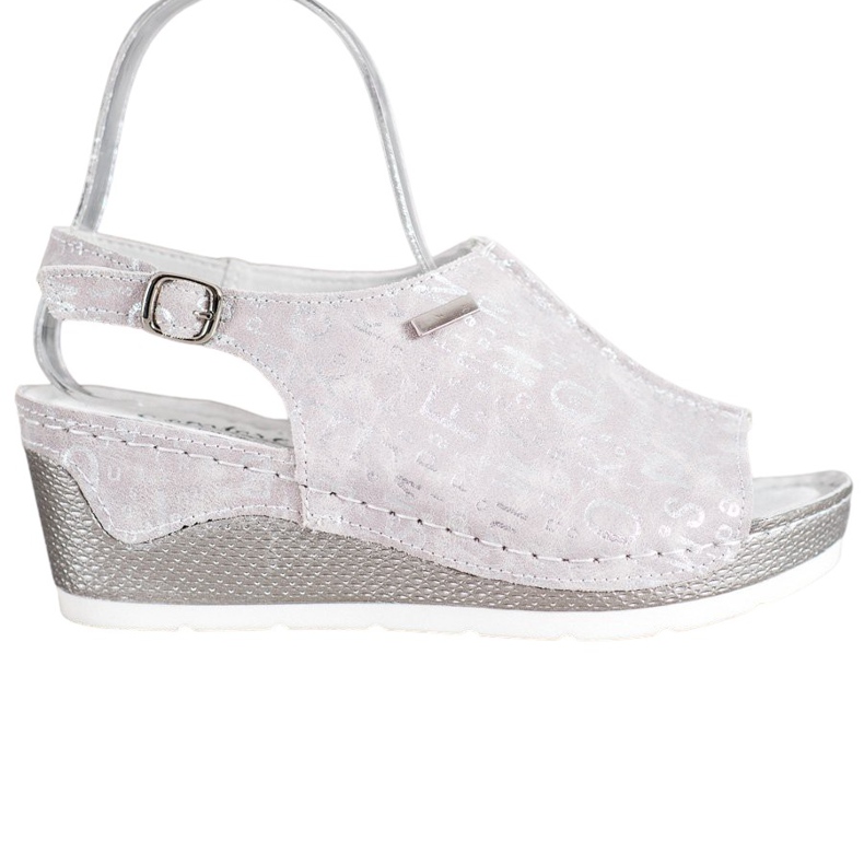 Filippo Ledersandalen grau